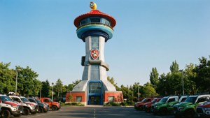 Tower and Vehicles