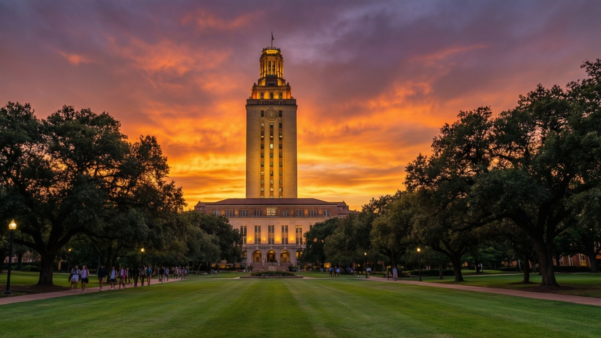 Tower Glow at Dusk by Wallpapers.art Studio