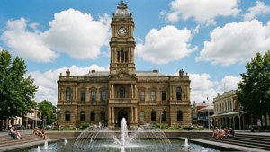 Town Hall and Fountain