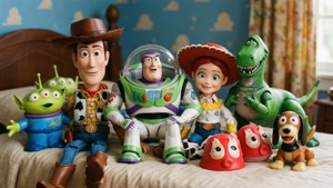 Toy Story Gang on Bed