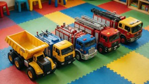 Toy Truck Fleet Aerial