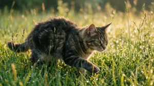 Toyger Hunting in Meadow