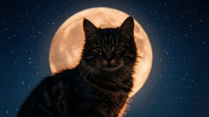 Toyger Moon Silhouette