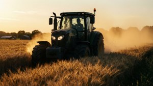 Tractor at Dusk