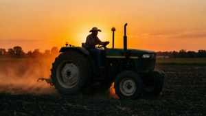Tractor at Sunset