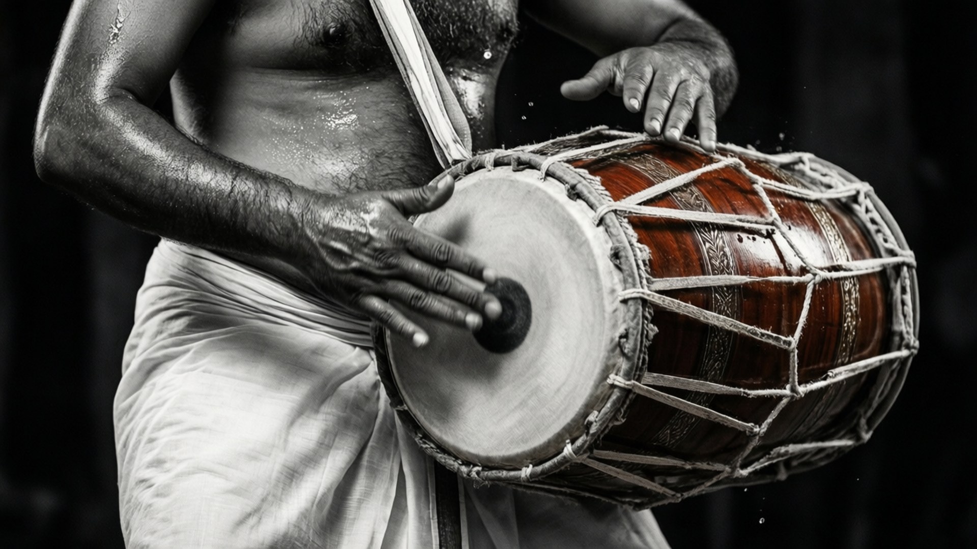 Traditional Onam Drum Performance by Wallpapers.art Studio