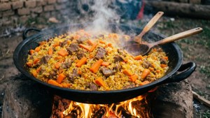 Traditional Plov Cooking
