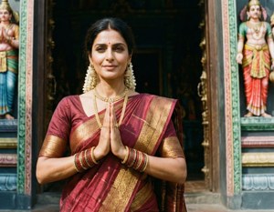 Traditional Temple Visit Kajol
