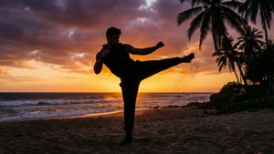 Training at Sunset
