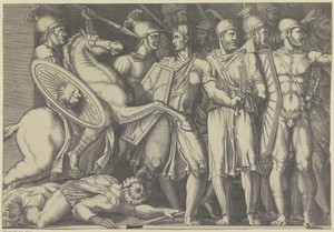Trajanus vechtend met Daciërs