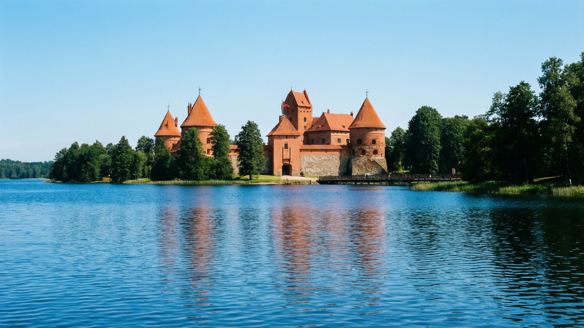 Trakai Castle Panorama by Wallpapers.art Studio