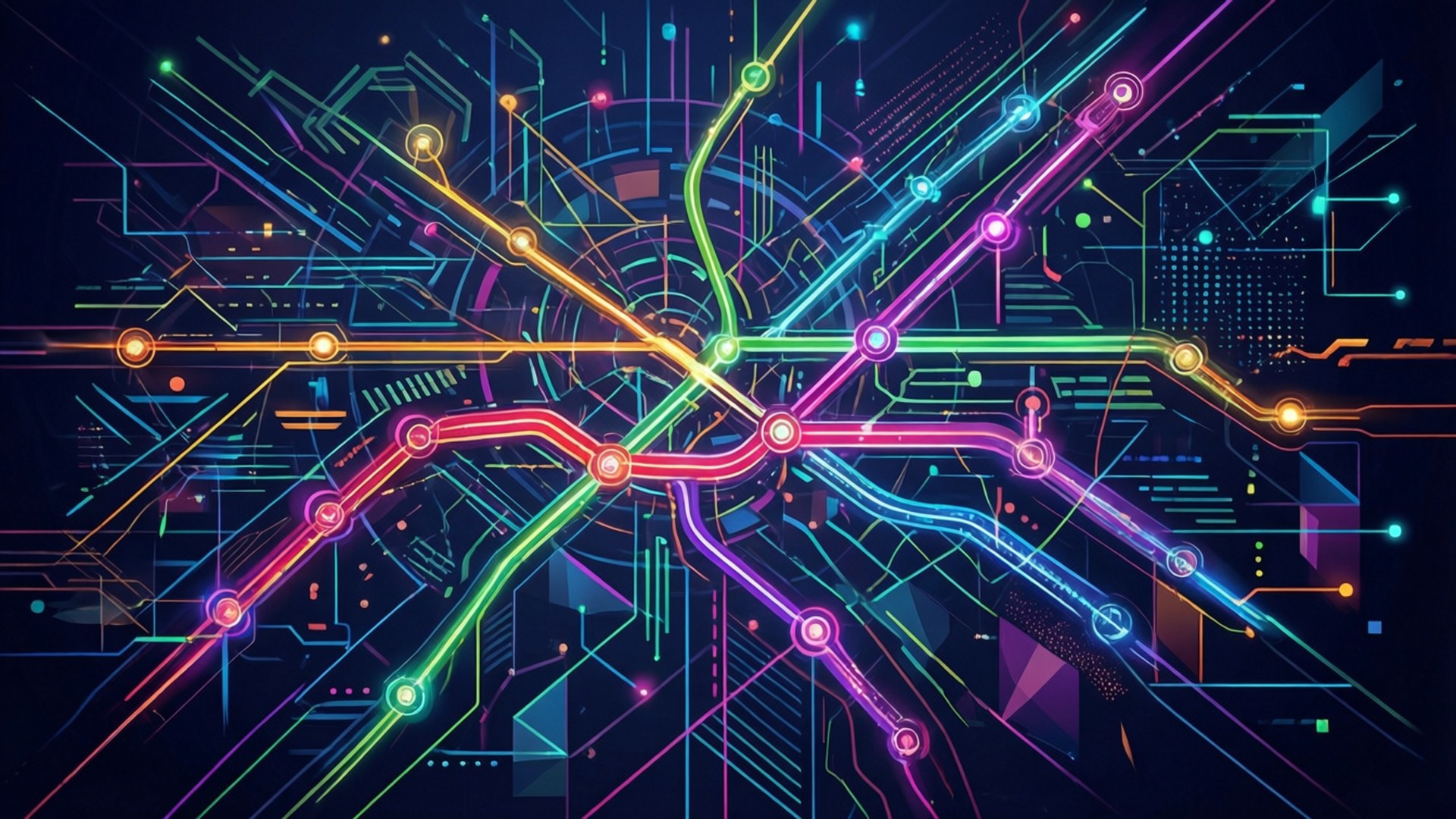 Transit Network Glow by Wallpapers.art Studio