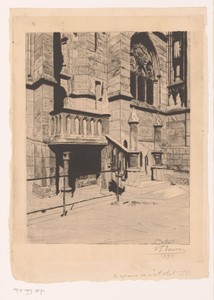 Trap aan de gevel van de Notre-Dame in Parijs
