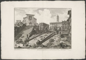Trappen naar Piazza del Campidoglio en de Santa Maria in Aracoeli te Rome