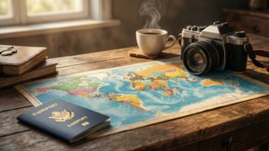 Travel Vlogger Wanderlust Desk