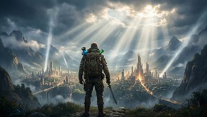 Traveler Above City