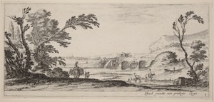 Travelers Fording a Stream