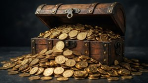 Treasure Chest Gold Spill