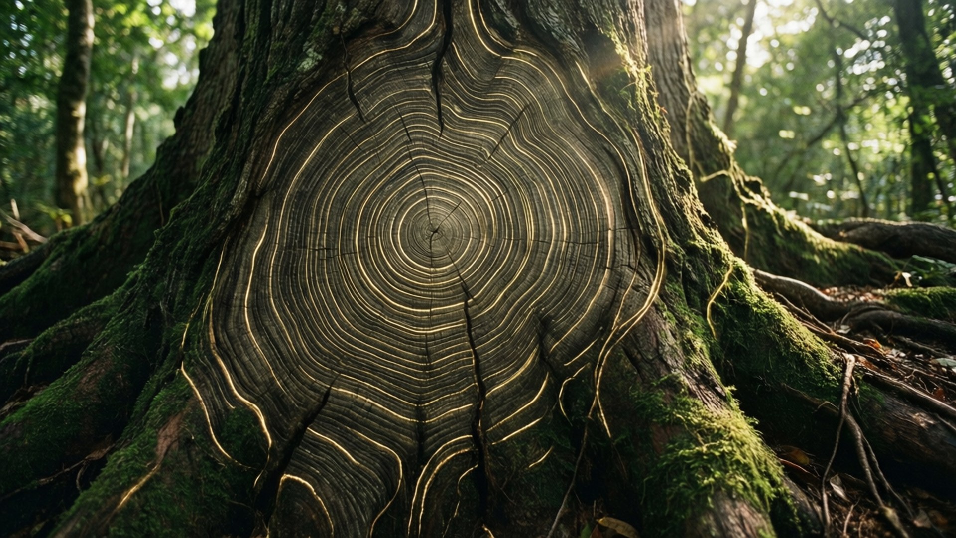 Tree Rings of Time by Wallpapers.art Studio