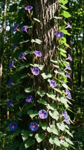 Tree Trunk Morning Glory Vine