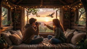 Treehouse Besties Sunset