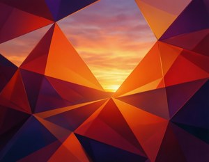 Triangle Sunset Abstract