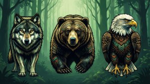 Tribal Animal Silhouettes