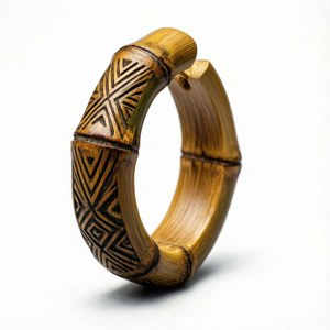 Tribal Bamboo Earring Isolated
