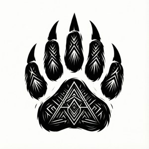 Tribal Bear Claw Ink