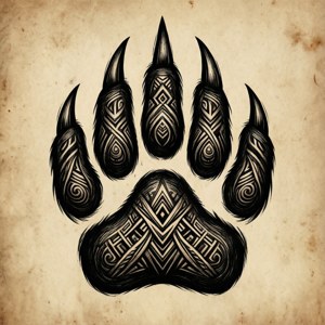 Tribal Bear Claw Tattoo