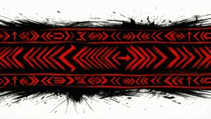 Tribal Border Black Red