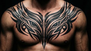 Tribal Chest Tattoo