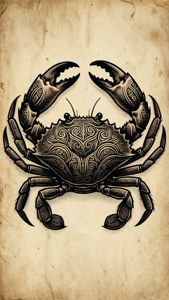 Tribal Crab Tattoo