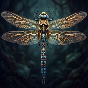 Tribal Dragonfly Art