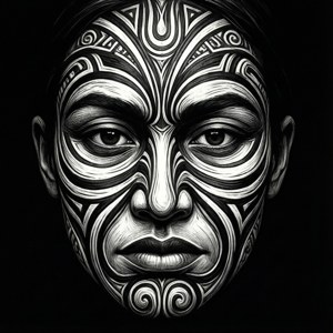 Tribal Pattern Face