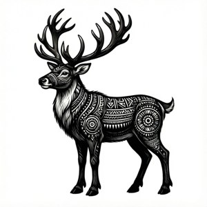 Tribal Reindeer Art