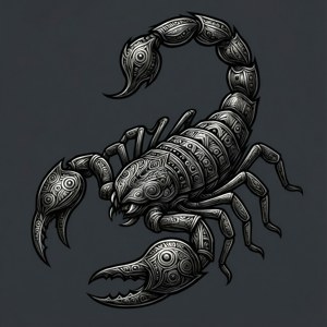 Tribal Scorpio Symbol
