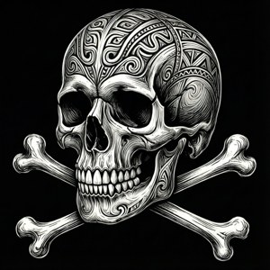 Tribal Skull Pattern
