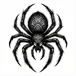 Tribal Spider Tattoo
