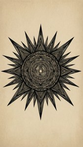 Tribal Sun Outline