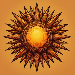 Tribal Sun Symbol