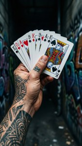 Tribal Tattoo Poker Hand