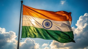 Tricolor Flag Waving
