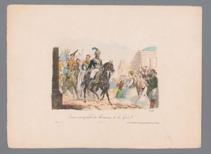 Triomftocht door de bevrijders van Griekenland
