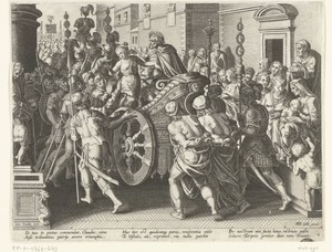 Triomftocht van Claudia en haar vader