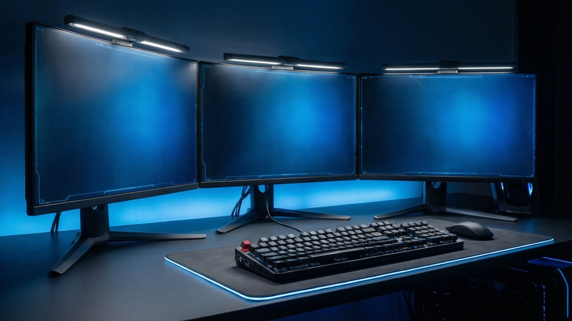 Triple Monitor Station by Wallpapers.art Studio