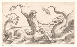 Triton in gevecht met een zeemonster