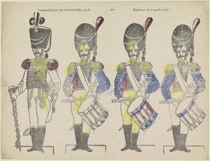 Trommelslagers van de koninklijke garde / Tambours de la garde royale