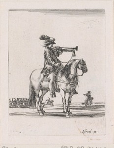 Trompetspeler te paard