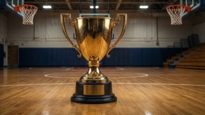 Trophy on Court